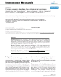 Cover page: Protein sequence database for pathogenic arenaviruses