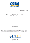 Cover page: Evidence of a Shift in the Short-Run Price Elasticity of Gasoline Demand