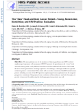 Cover page: The “New” Head and Neck Cancer Patient—Young, Nonsmoker, Nondrinker, and HPV Positive: Evaluation