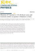 Cover page: Absence of Y-pocket in 1-Fe Brillouin zone and reversed orbital occupation imbalance in FeSe