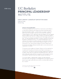 Cover page of Impact Report: Leadership Support Program