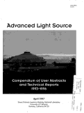 Cover page: Advanced Light Source Compendium of User Abstracts and Technical Reports 1993-1996