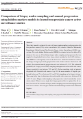 Cover page: Comparison of biopsy under‐sampling and annual progression using hidden markov models to learn from prostate cancer active surveillance studies