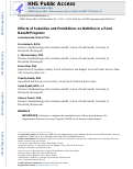 Cover page: Effects of Subsidies and Prohibitions on Nutrition in a Food Benefit Program: A Randomized Clinical Trial