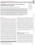 Cover page: Macrophage activation drives ovarian failure and masculinization