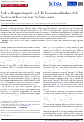 Cover page: Risk to Nonparticipants in HIV Remission Studies With Treatment Interruption: A Symposium