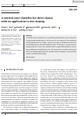 Cover page of A neutral zone classifier for three classes with an application to text mining