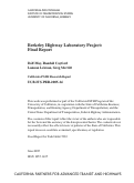 Cover page: Berkeley Highway Laboratory Project: Final Report