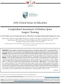Cover page: Longitudinal Assessment of Modern Spine Surgery Training: 10-Year Follow-up of a Nationwide Survey of Residency and Spine Fellowship Program Directors.