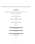 Cover page: Differentially Private Synthetic Data Generation Of Data Collected Over Time