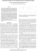 Cover page: Integrating semantics into developmental models of morphology learning