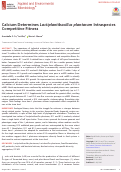Cover page: Calcium Determines Lactiplantibacillus plantarum Intraspecies Competitive Fitness