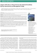 Cover page: Impact of Dry Eye on Visual Acuity and Contrast Sensitivity: Dry Eye Assessment and Management Study.