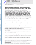 Cover page: Standard Operating Procedures for Biospecimen Collection, Processing, and Storage