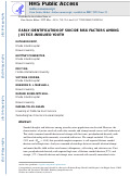 Cover page: EARLY IDENTIFICATION OF SUICIDE RISK FACTORS AMONG JUSTICE-INVOLVED YOUTH.