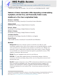 Cover page: Patterns of stress generation differ depending on internalizing symptoms, alcohol use, and personality traits in early adulthood: a five year longitudinal study