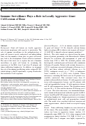 Cover page: Immune Surveillance Plays a Role in Locally Aggressive Giant Cell Lesions of Bone