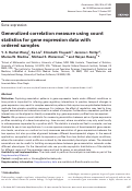 Cover page: Generalized correlation measure using count statistics for gene expression data with ordered samples