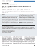 Cover page: The Lung Corps’ Approach to Reducing Health Disparities in Respiratory Disease