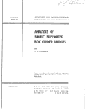 Cover page: Analysis of Simply Supported Box Girder Bridges