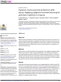 Cover page: Dynamic multi-outcome prediction after injury: Applying adaptive machine learning for precision medicine in trauma