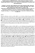 Cover page: Implementation of KIDMATCH: A Clinical Decision Support Tool for Diagnosing Pediatric Patients with Multisystem Inflammatory Syndrome and Kawasaki Disease.