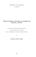 Cover page: Characterizing convection in geophysical dynamo systems