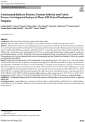 Cover page: Ustekinumab Safety in Psoriasis, Psoriatic Arthritis, and Crohn’s Disease: An Integrated Analysis of Phase II/III Clinical Development Programs