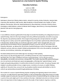 Cover page of Symposium on a Curriculum for Spatial Thinking: Executive Summary