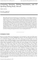 Cover page: Competing Identities, Shifting Investments, and L2 Speaking During Study Abroad