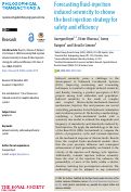 Cover page: Forecasting fluid-injection induced seismicity to choose the best injection strategy for safety and efficiency