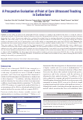 Cover page: A Prospective Evaluation of Point of Care Ultrasound Teaching in Switzerland