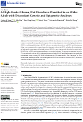 Cover page: A High-Grade Glioma, Not Elsewhere Classified in an Older Adult with Discordant Genetic and Epigenetic Analyses.