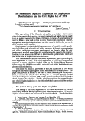 Cover page: The Substantive Impact of Legislation on Employment Discrimination and the Civil Rights Act of 1991