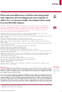 Cover page: Ethnic and racial differences in children and young people with&nbsp;respiratory and neurological post-acute sequelae of SARS-CoV-2: an electronic health record-based cohort study from the RECOVER Initiative