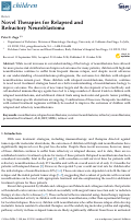 Cover page: Novel Therapies for Relapsed and Refractory Neuroblastoma