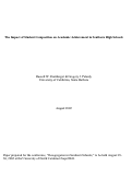 Cover page: The Impact of Student Composition on Academic Achievement in Southern High Schools