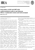 Cover page: Association of HIV and ART with cardiometabolic traits in sub-Saharan Africa: a systematic review and meta-analysis