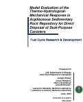 Cover page: Model Evaluation of the Thermo-Hydrological Response in Argillaceous
Sedimentary Rock Repository for Direct Disposal of Dual-Purpose Canisters