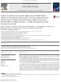 Cover page: A phase II evaluation of the potent, highly selective PARP inhibitor veliparib in the treatment of persistent or recurrent epithelial ovarian, fallopian tube, or primary peritoneal cancer in patients who carry a germline BRCA1 or BRCA2 mutation - An NRG Oncology/Gynecologic Oncology Group study