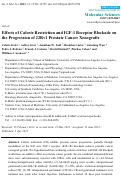 Cover page: Effects of Calorie Restriction and IGF-1 Receptor Blockade on the Progression of 22Rv1 Prostate Cancer Xenografts