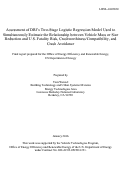 Cover page: Assessment of DRI’s Two-Stage Logistic Regression Model Used to Simultaneously Estimate the Relationship between Vehicle Mass or Size Reduction and U.S. Fatality Risk, Crashworthiness/Compatibility, and Crash Avoidance: