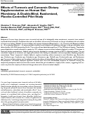 Cover page: Effects of Turmeric and Curcumin Dietary Supplementation on Human Gut Microbiota: A Double-Blind, Randomized, Placebo-Controlled Pilot Study