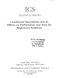 Cover page: Conditional speculation and its effects on performance and area for high-level synthesis