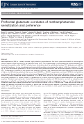 Cover page: Prefrontal glutamate correlates of methamphetamine sensitization and preference.