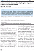 Cover page: Heterochromatic Genome Stability Requires Regulators of Histone H3 K9 Methylation