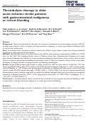 Cover page: Thrombolytic therapy in older acute ischemic stroke patients with gastrointestinal malignancy or recent bleeding