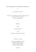 Cover page: The Morphosyntax of Discontinuous Exponence