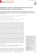 Cover page: Piperaquine Exposure Is Altered by Pregnancy, HIV, and Nutritional Status in Ugandan Women.