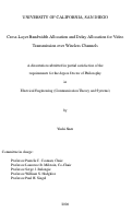 Cover page: Cross-layer bandwidth allocation and delay allocation for video transmission over wireless channels